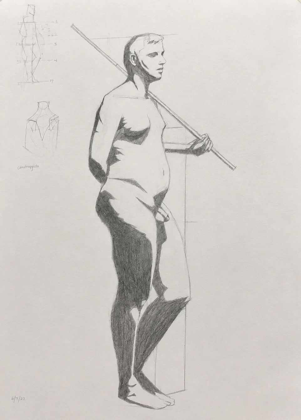 Figure Drawing in Pencil