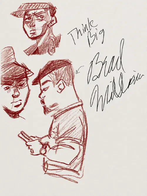 Sketch of Brad Williams