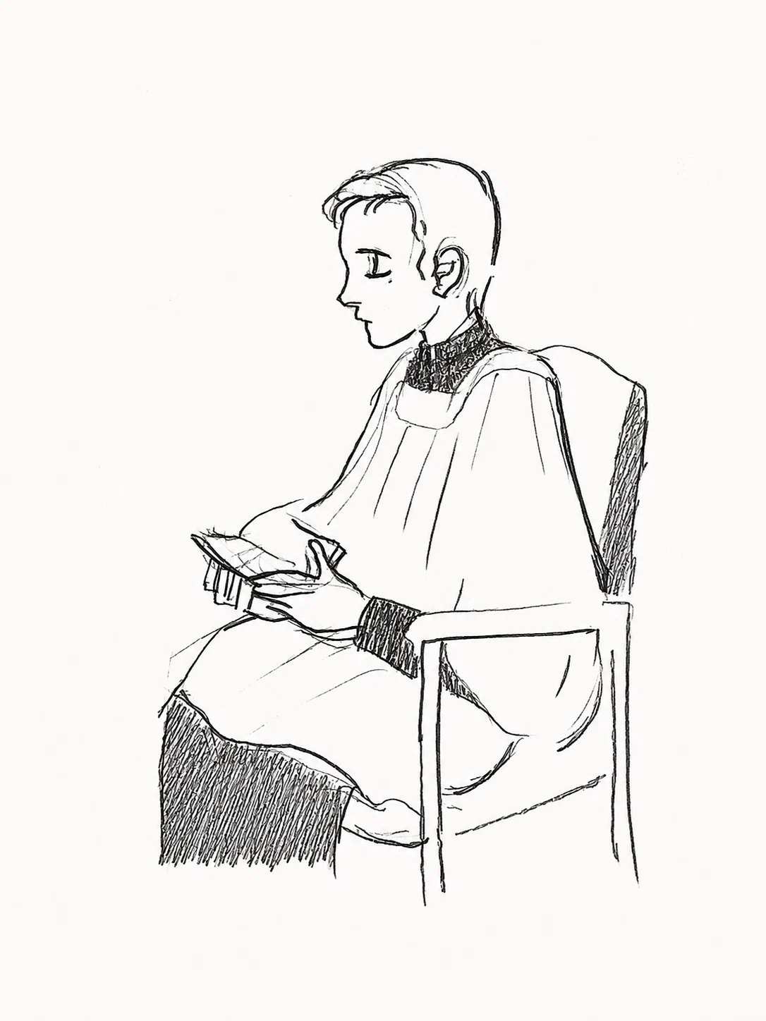 Sketches of Altar Boys in Pencil
