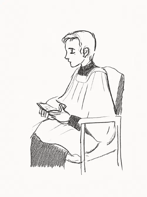 Sketches of Altar Boys in Pencil