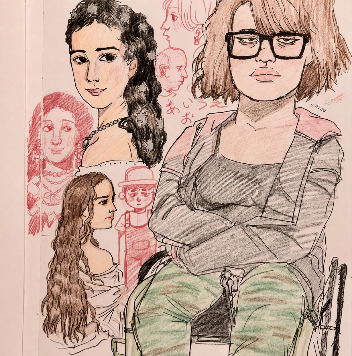 Studies of Sisi and a Friend